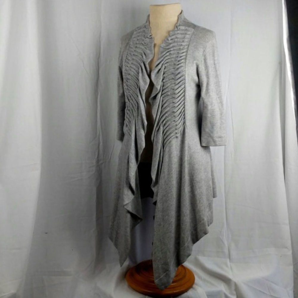 Line The Label Avalon Cardigan Cashmere Blend Silver Size S